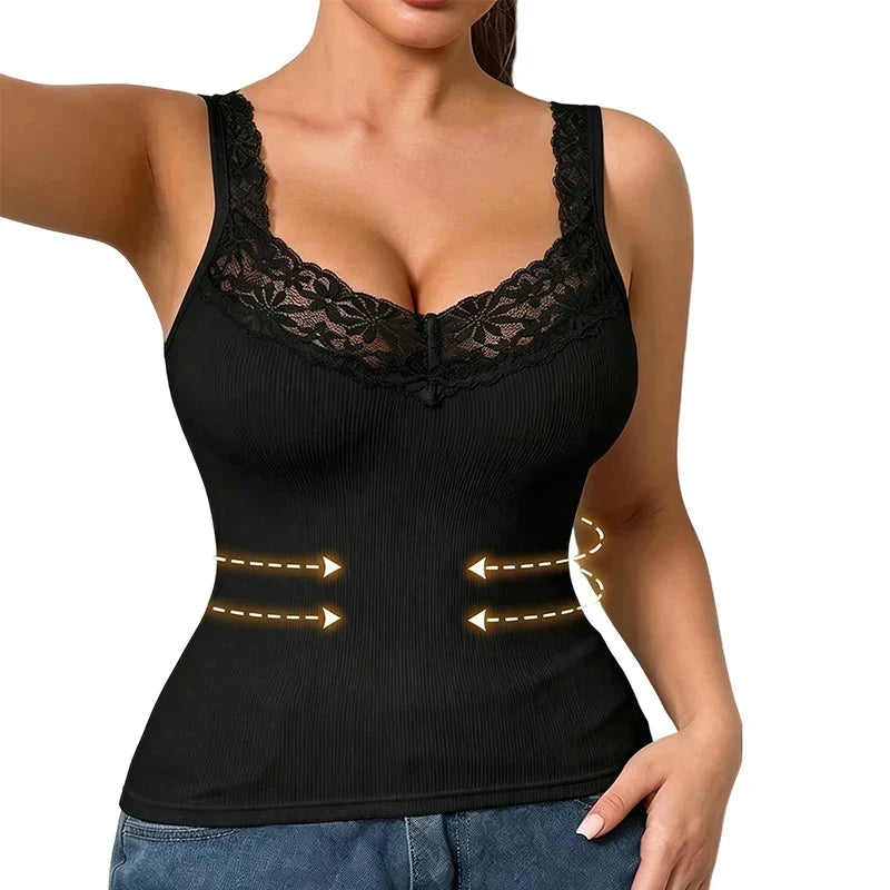 Lacessa™ Top in pizzo modellante per layering sicuro