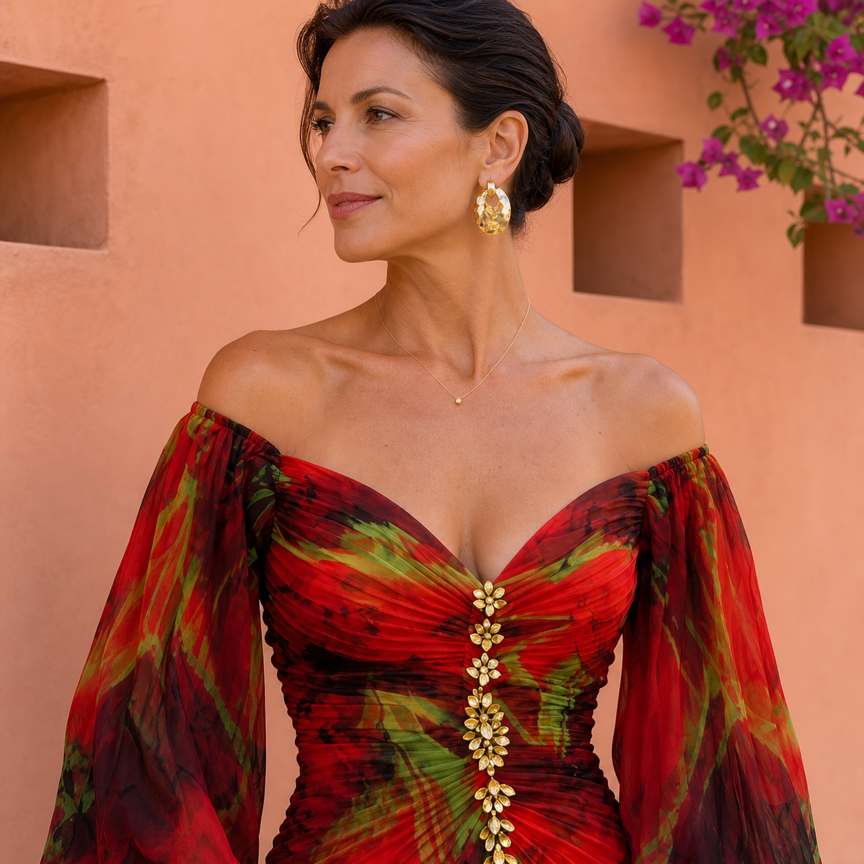 Lara Ambrosino™ Vestito maxi traspirante per un'eleganza senza sforzo