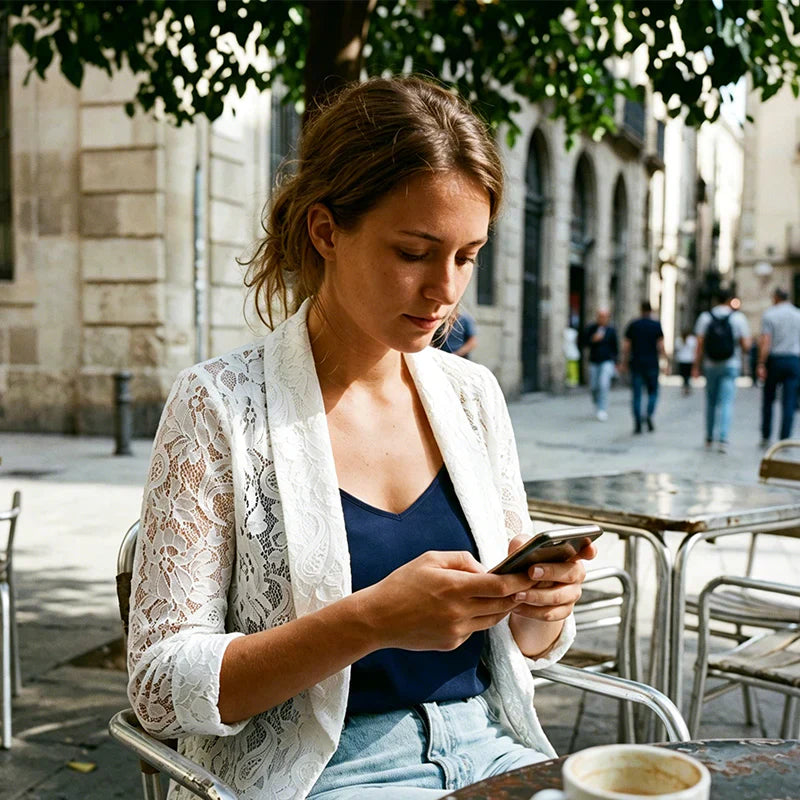 Lara Patane™ Blazer in pizzo elegante per lavoro ed eventi