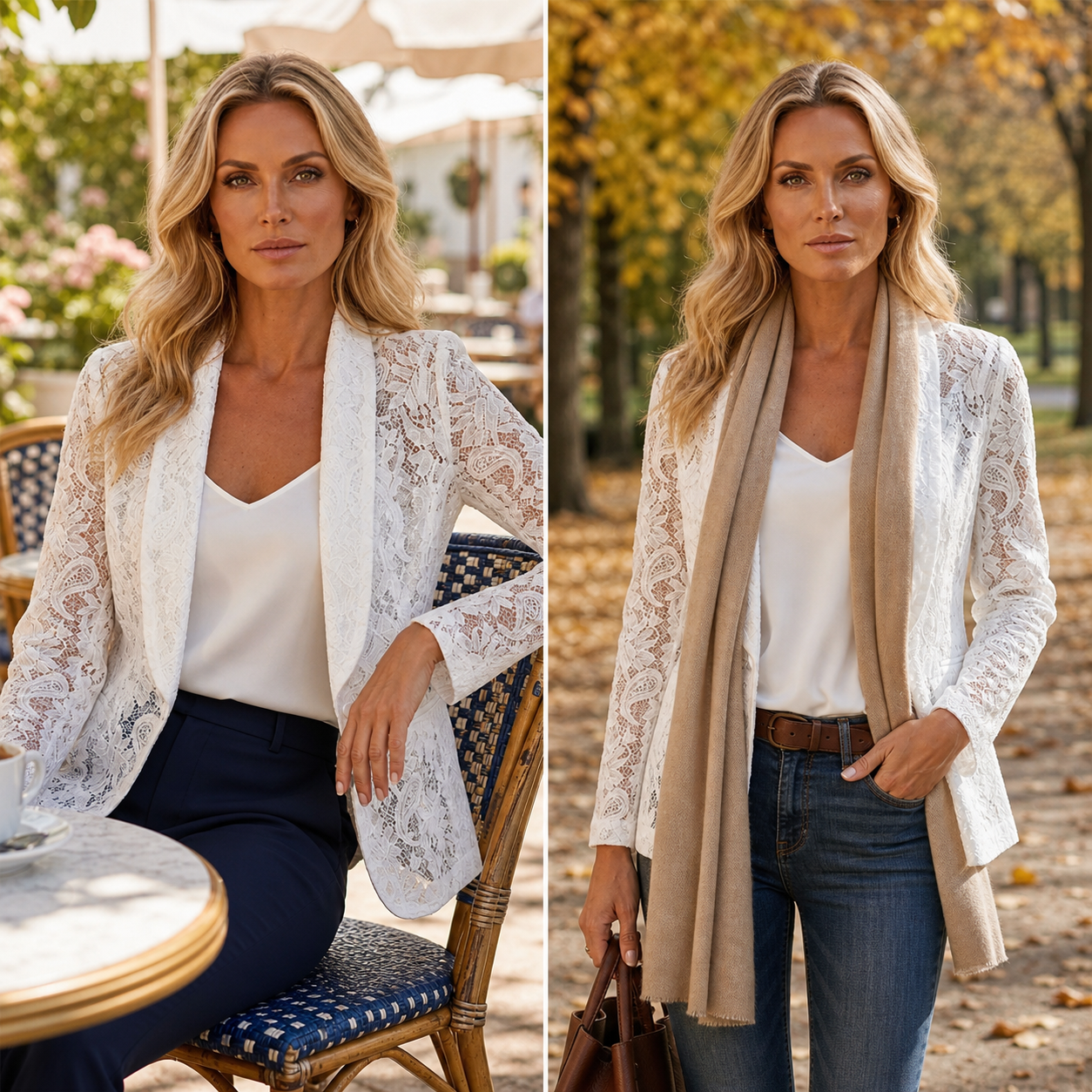Lara Patane™ Blazer in pizzo elegante per lavoro ed eventi