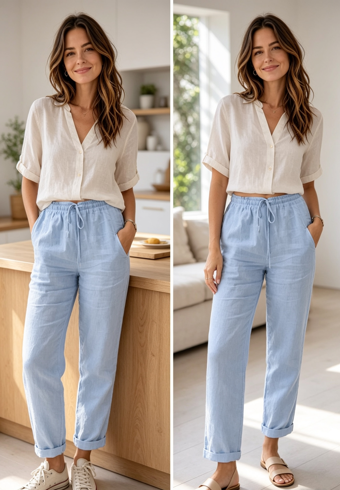 Larissa Castiglione™ Pantaloni a gamba larga traspiranti