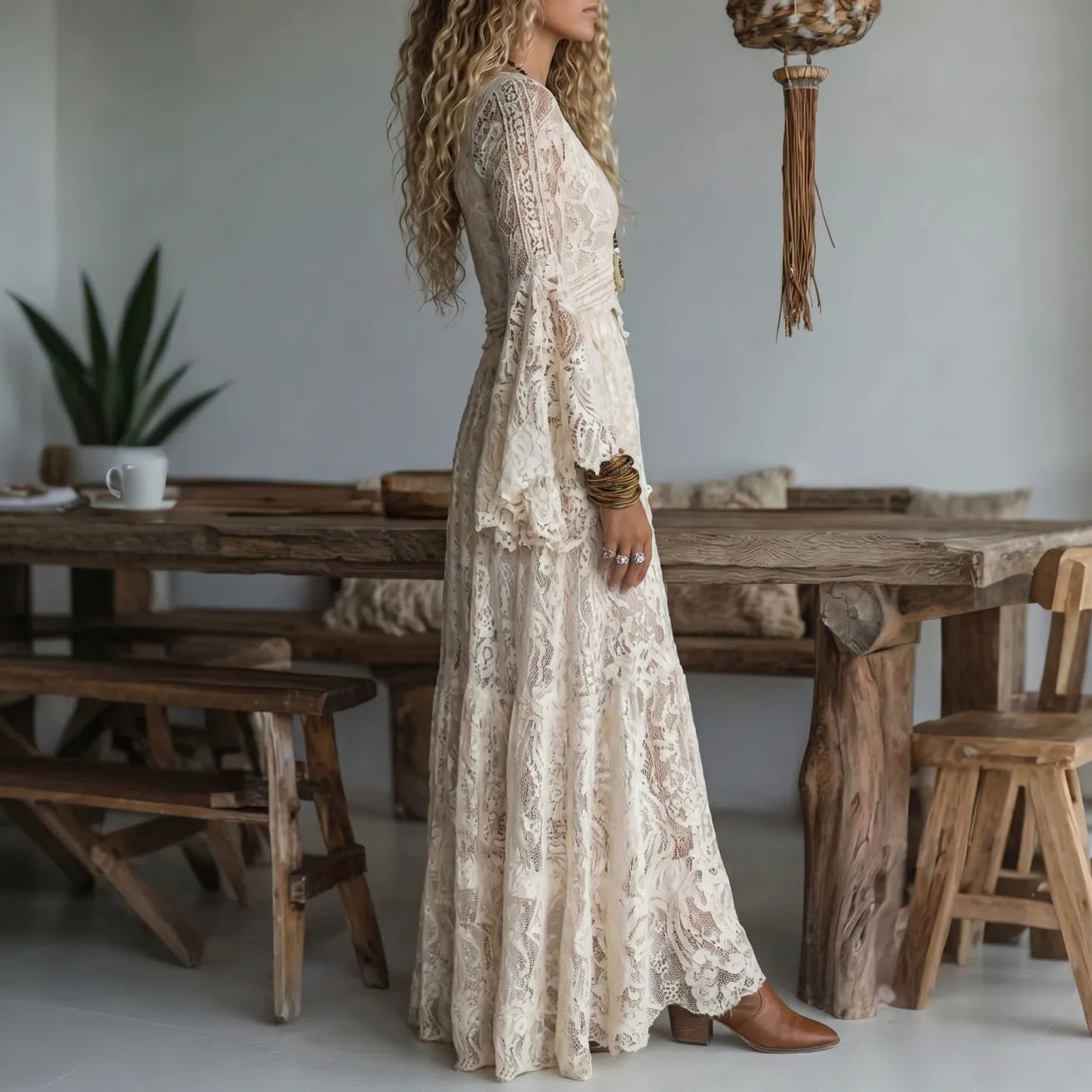 Laura Tafuro™ Abito maxi floreale elegante per le giornate calde