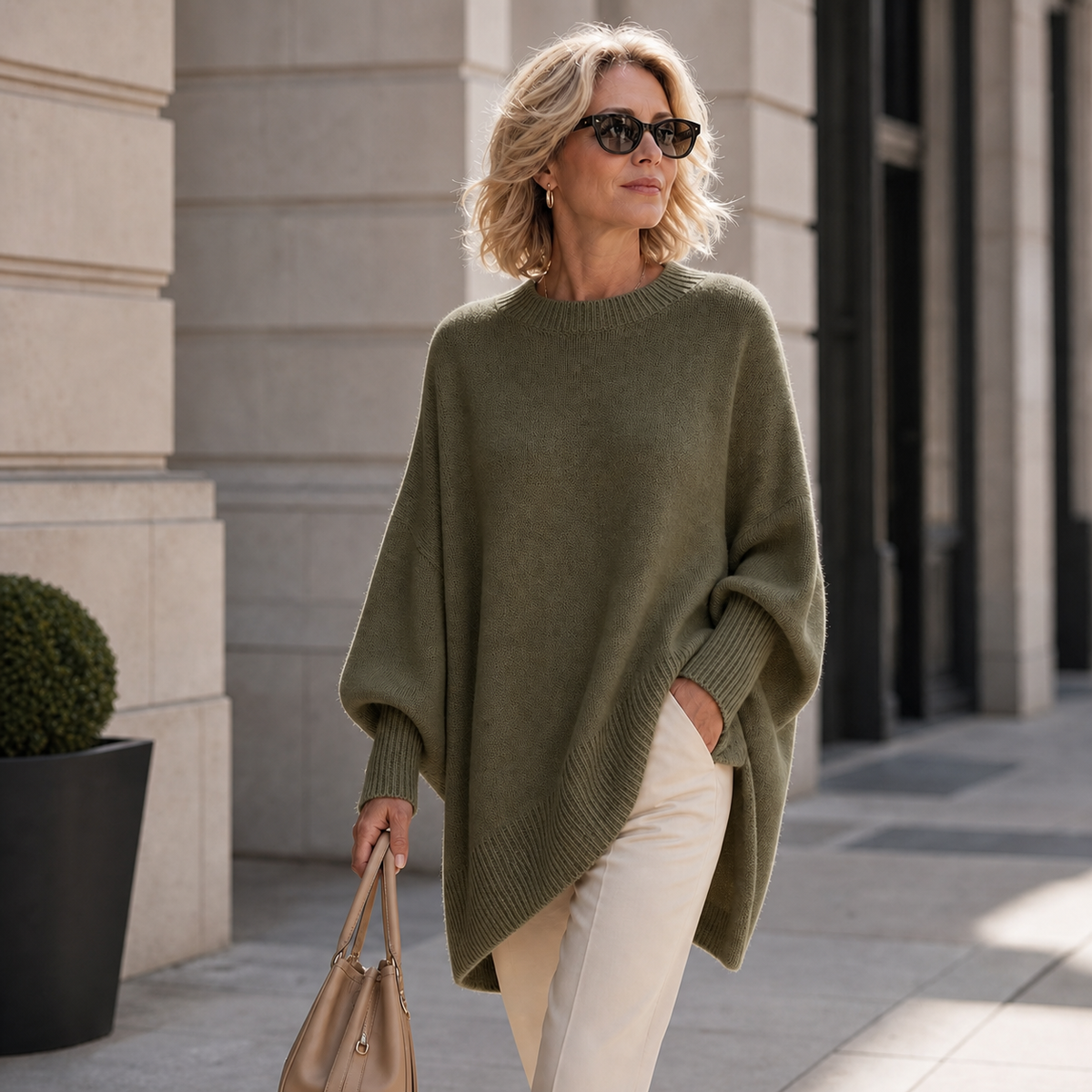 Lisa Raffaelli™ Maglione oversize morbido al tatto per uno stile senza sforzo
