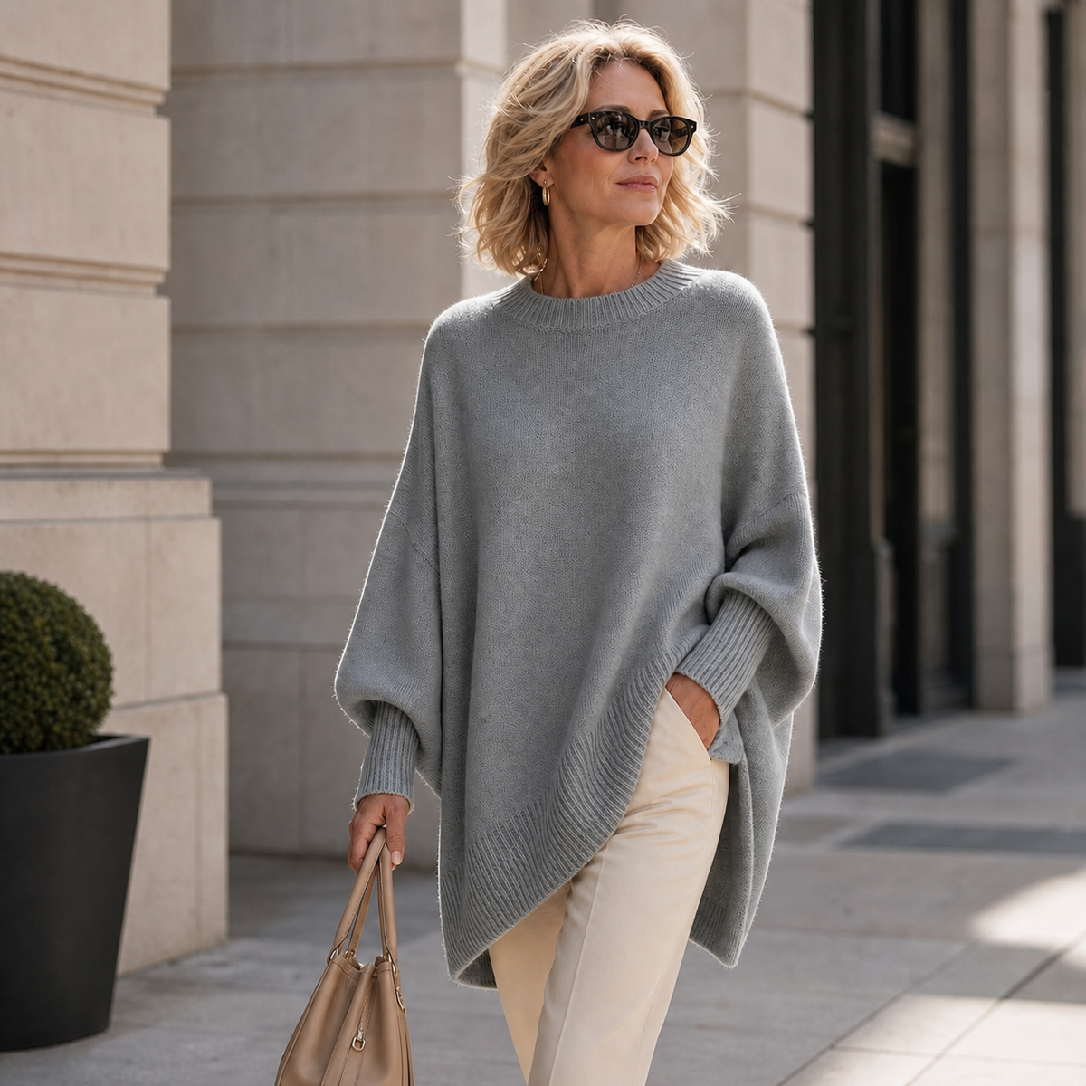 Lisa Raffaelli™ Maglione oversize morbido al tatto per uno stile senza sforzo