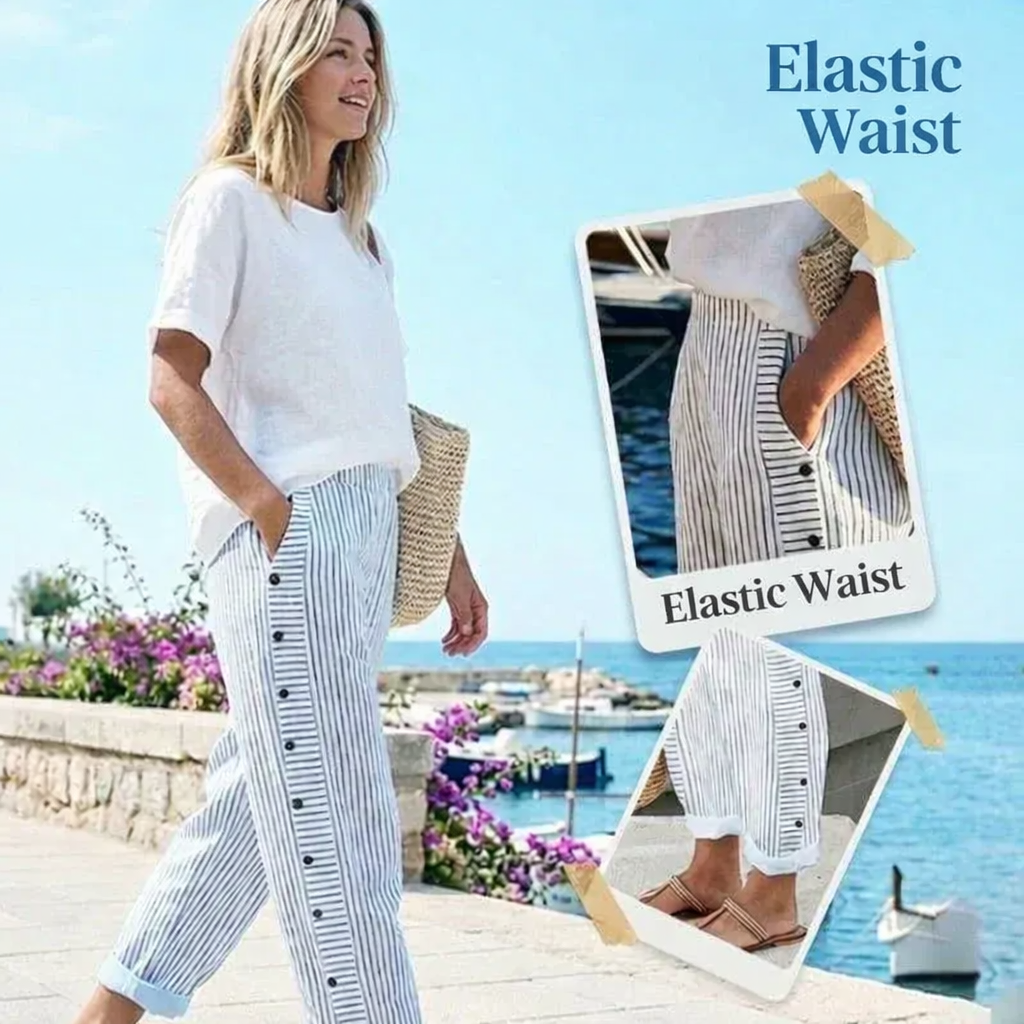 Livia Cherubini™ Pantaloni a righe relaxed per tutti i giorni
