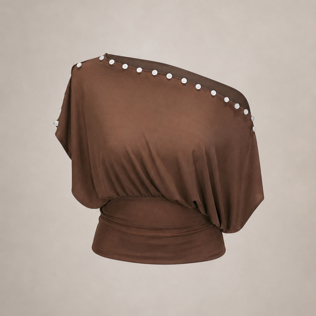 Loredana Chinaglia™ Blusa convertibile con bottoni dal giorno alla sera