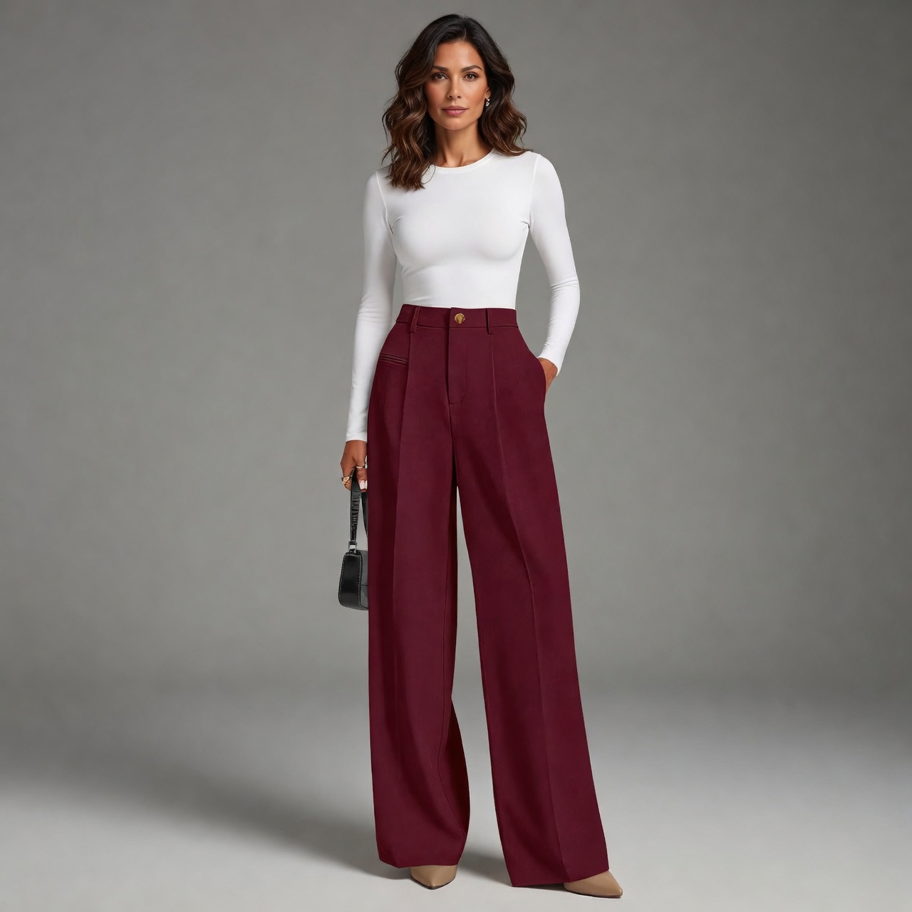 Luana Cilento™ Pantaloni a gamba larga eleganti per il massimo comfort
