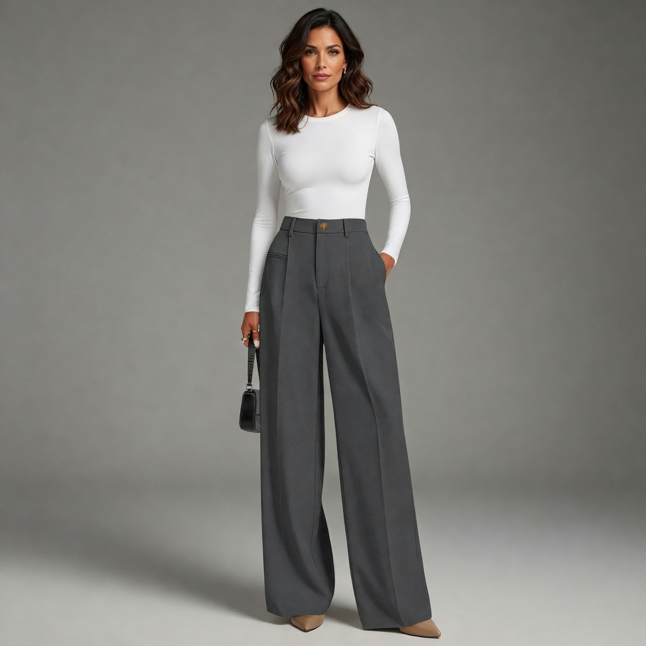 Luana Cilento™ Pantaloni a gamba larga eleganti per il massimo comfort