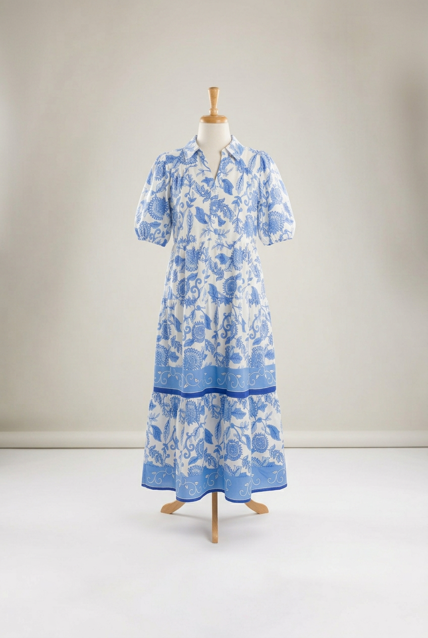 Lucia Lombardi™ Abito elegante con viti porcellana blu