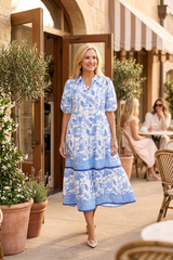 Lucia Lombardi™ Abito elegante con viti porcellana blu