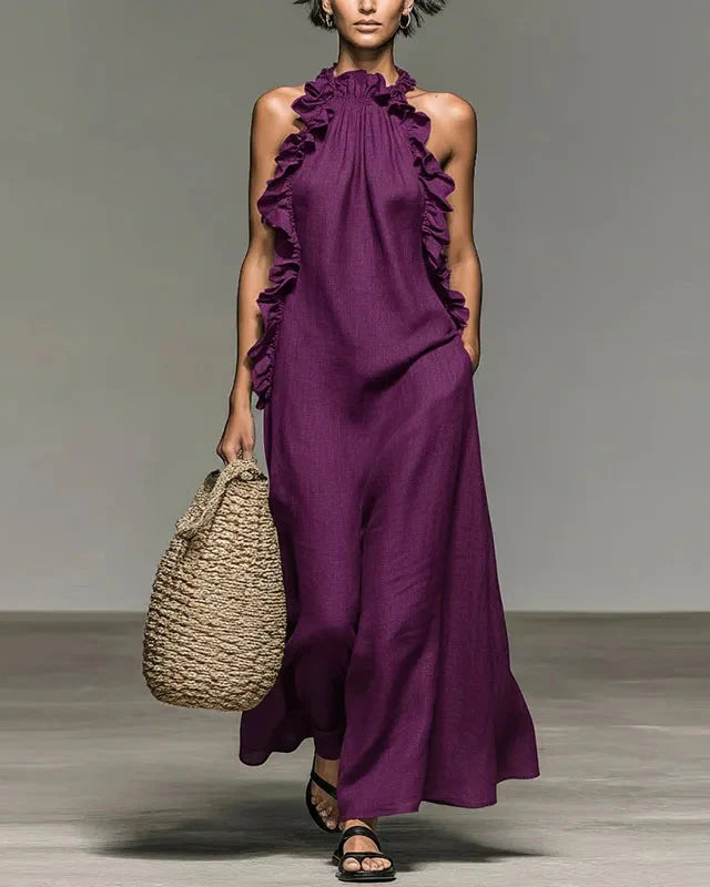 Lucilda Ranieri™ Maxi dress arricciato traspirante per le giornate calde