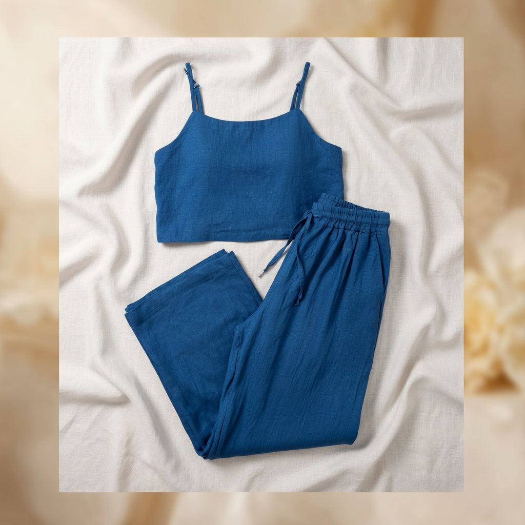 Luigina Lanzoni™ Completo casual in cotone e lino traspirante