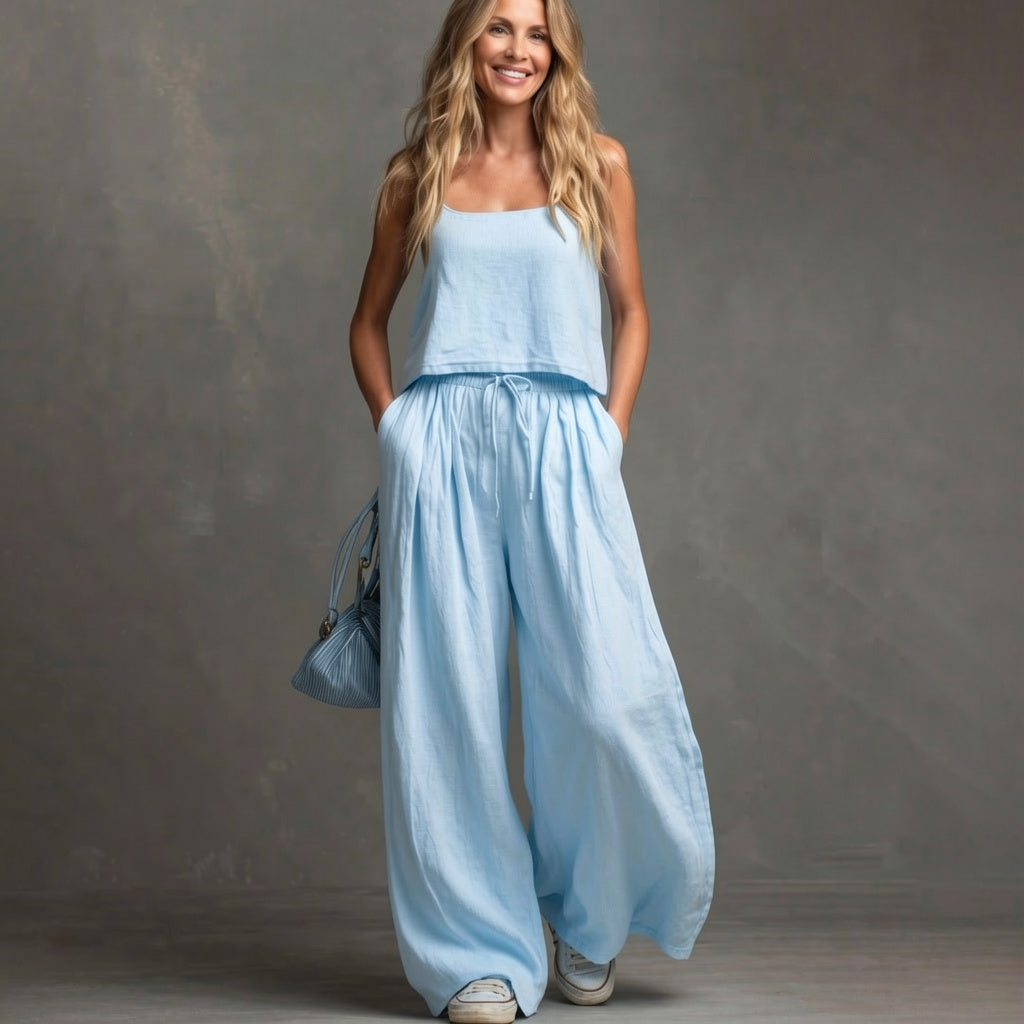 Luigina Lanzoni™ Completo casual in cotone e lino traspirante