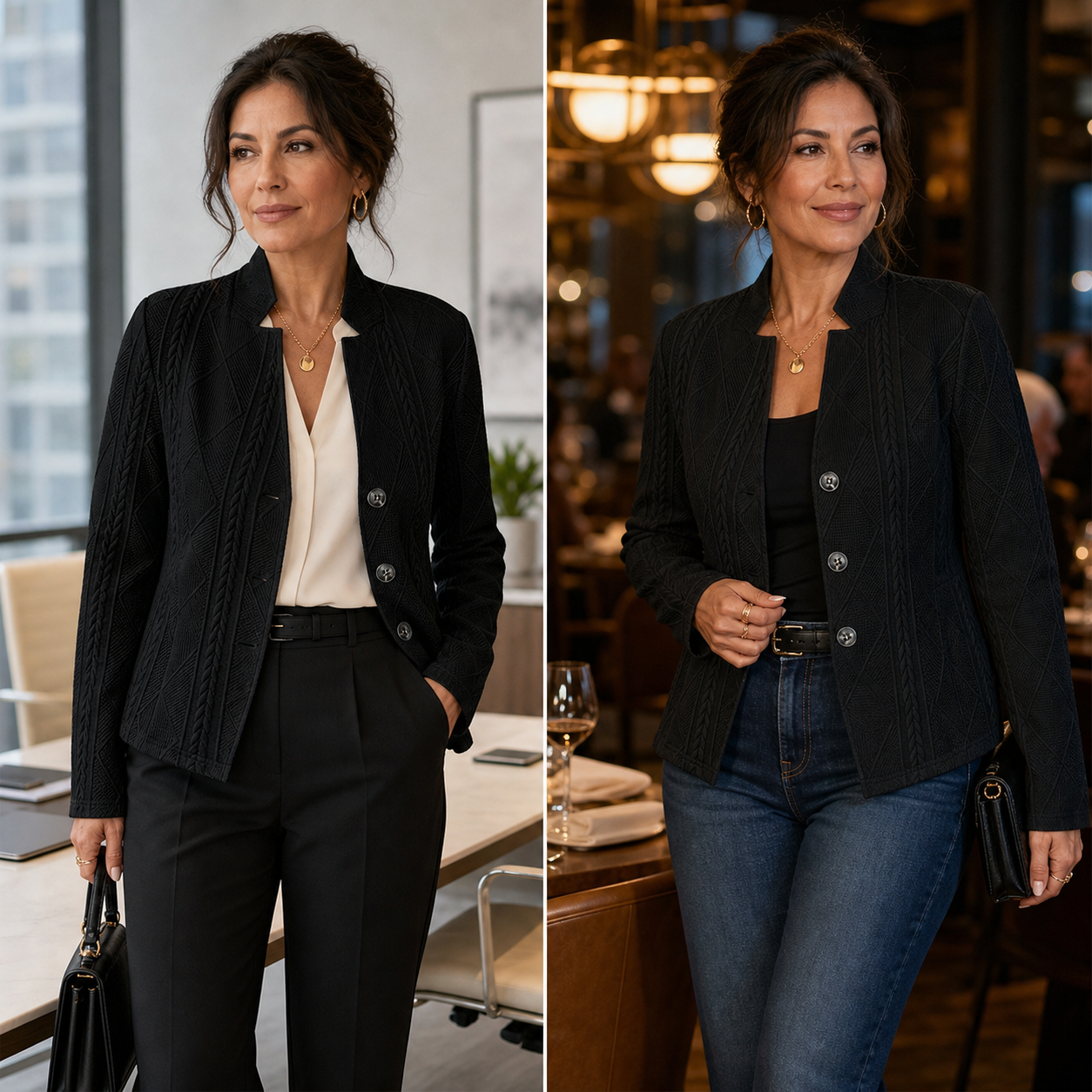 Manuela Benigni™ Blazer sartoriale da ufficio a sera