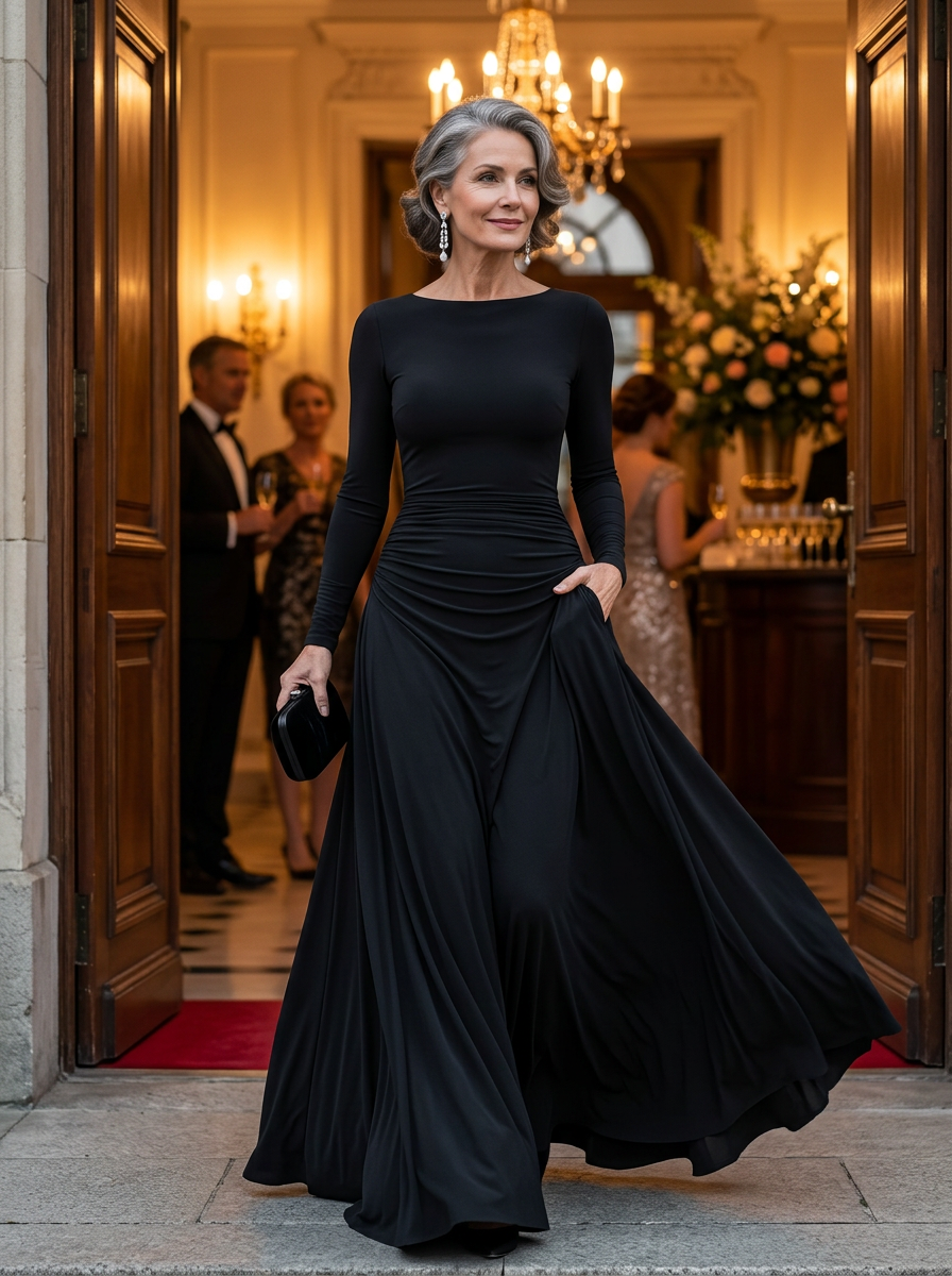 Marcella Cagnolati™ Abito elegante e fluido per occasioni formali