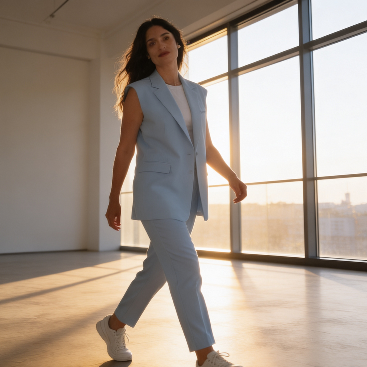 Matilde Neri™ Set blazer senza maniche e pantaloni raffinato
