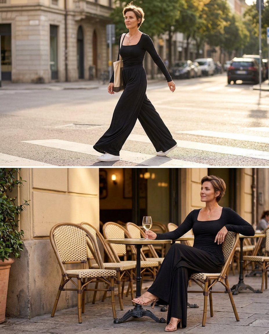 Melina Turati™ Tuta a gamba larga per uno stile senza sforzo