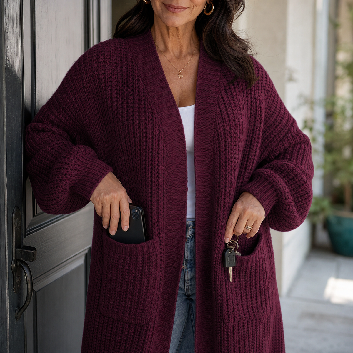 Mila Zoppi™ Cardigan lungo senza sforzo per ogni stagione