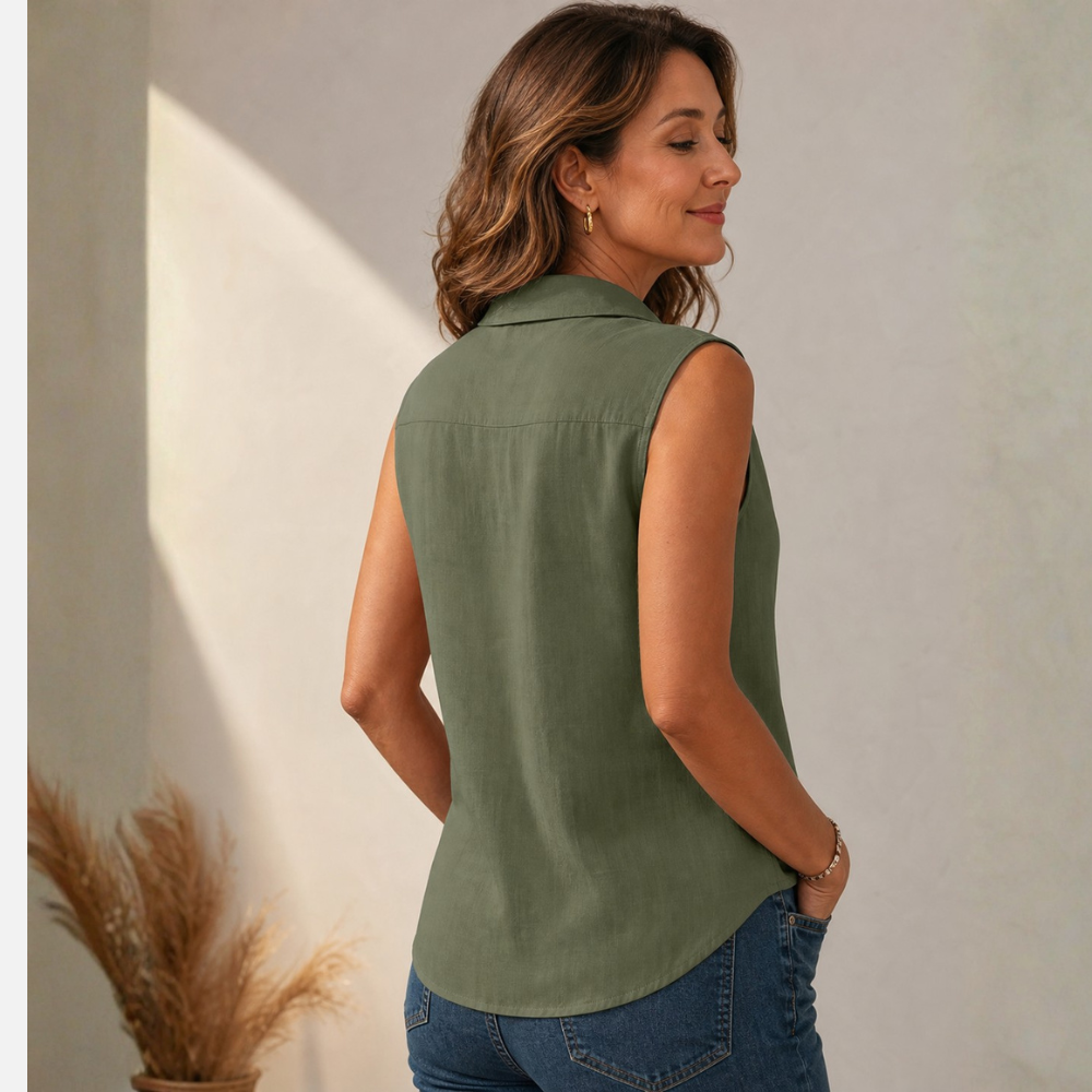 Mirella Cordelli™ Blusa leggera con scollo a V per uno stile senza sforzo