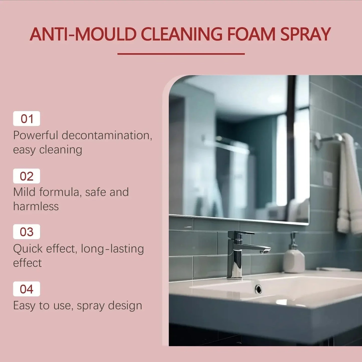 MoldGuard Pro+™ Schiuma spray detergente per eliminare la muffa senza sforzo