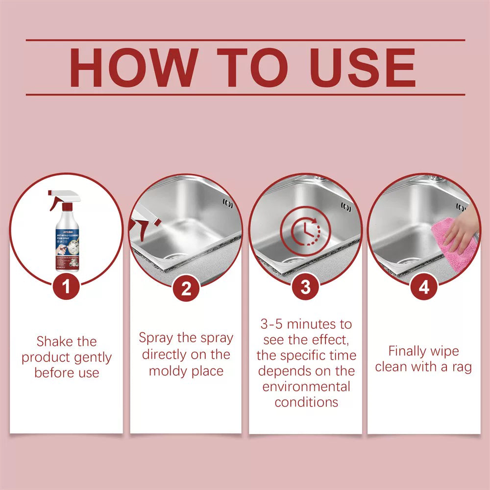 MoldGuard Pro+™ Schiuma spray detergente per eliminare la muffa senza sforzo