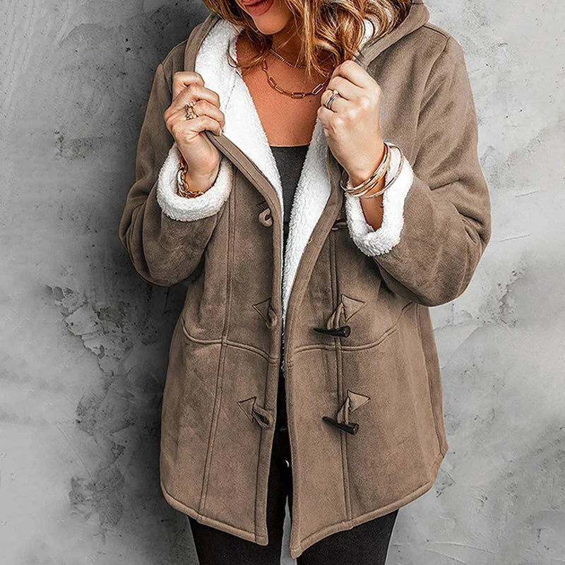 Nadia Anastasi™ Cappotto elegante con cappuccio per look invernali