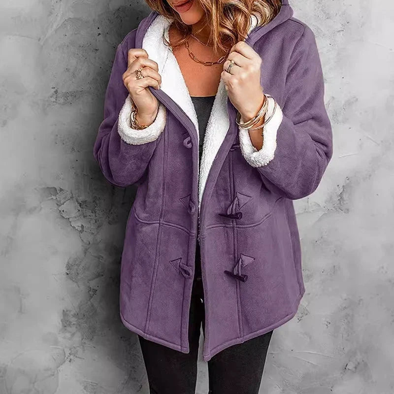 Nadia Anastasi™ Cappotto elegante con cappuccio per look invernali
