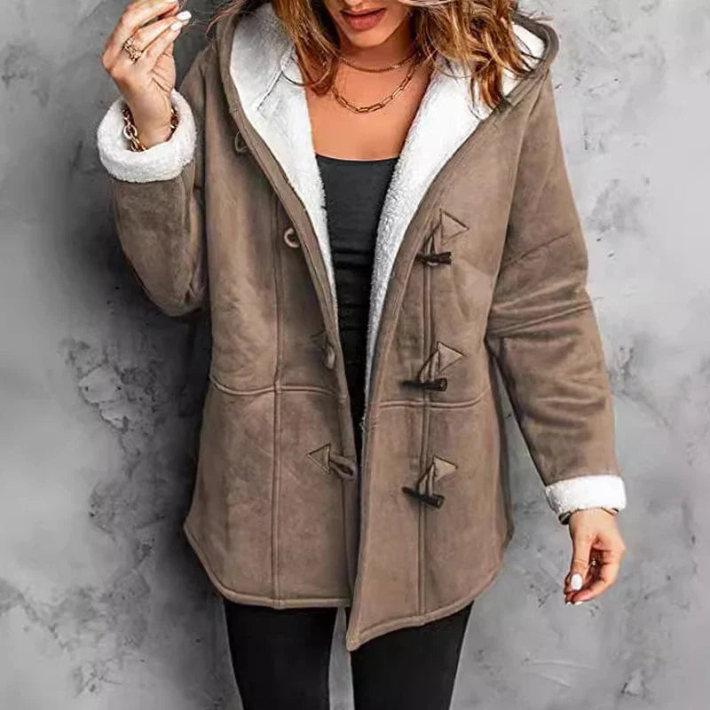 Nadia Anastasi™ Cappotto elegante con cappuccio per look invernali
