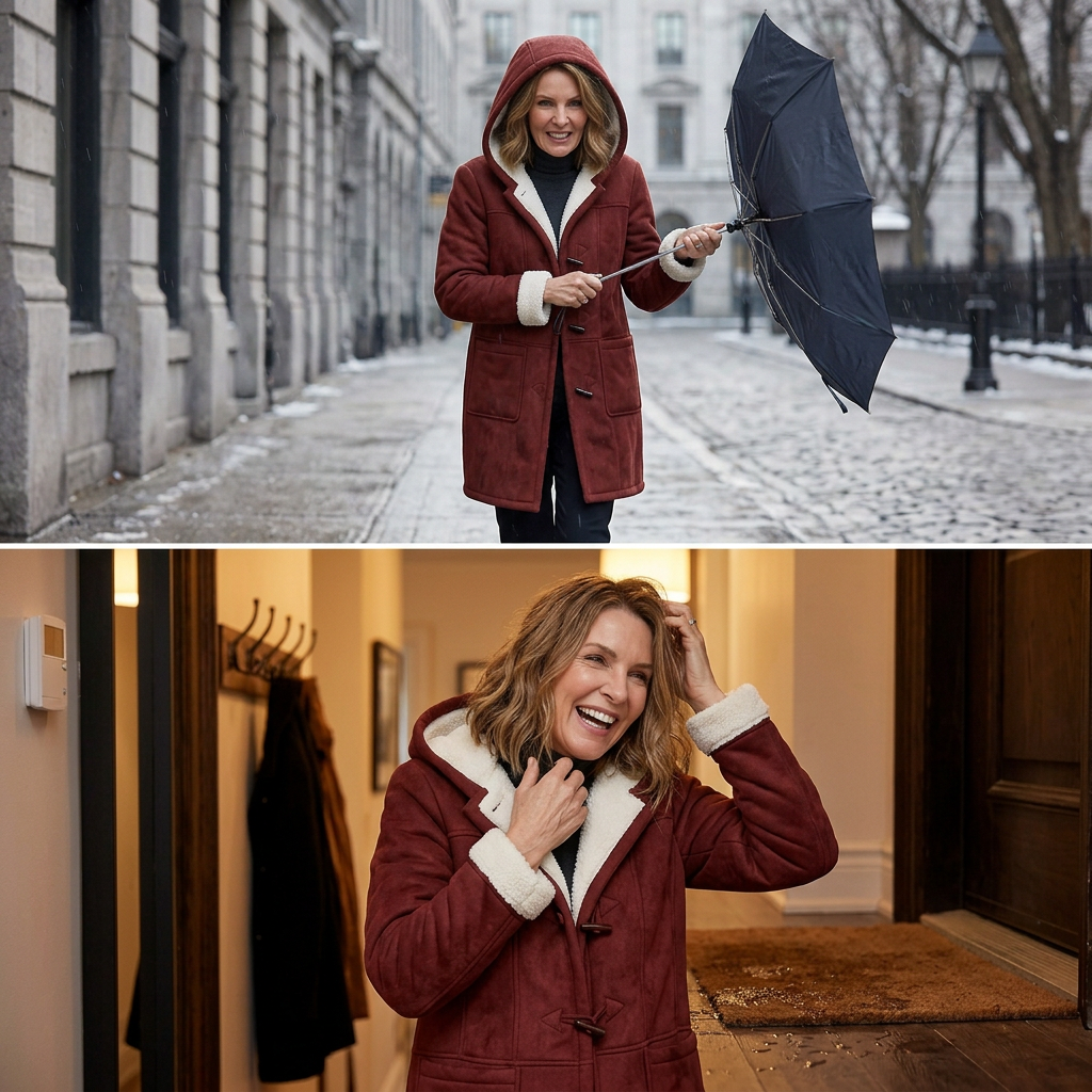 Nadia Anastasi™ Cappotto elegante con cappuccio per look invernali