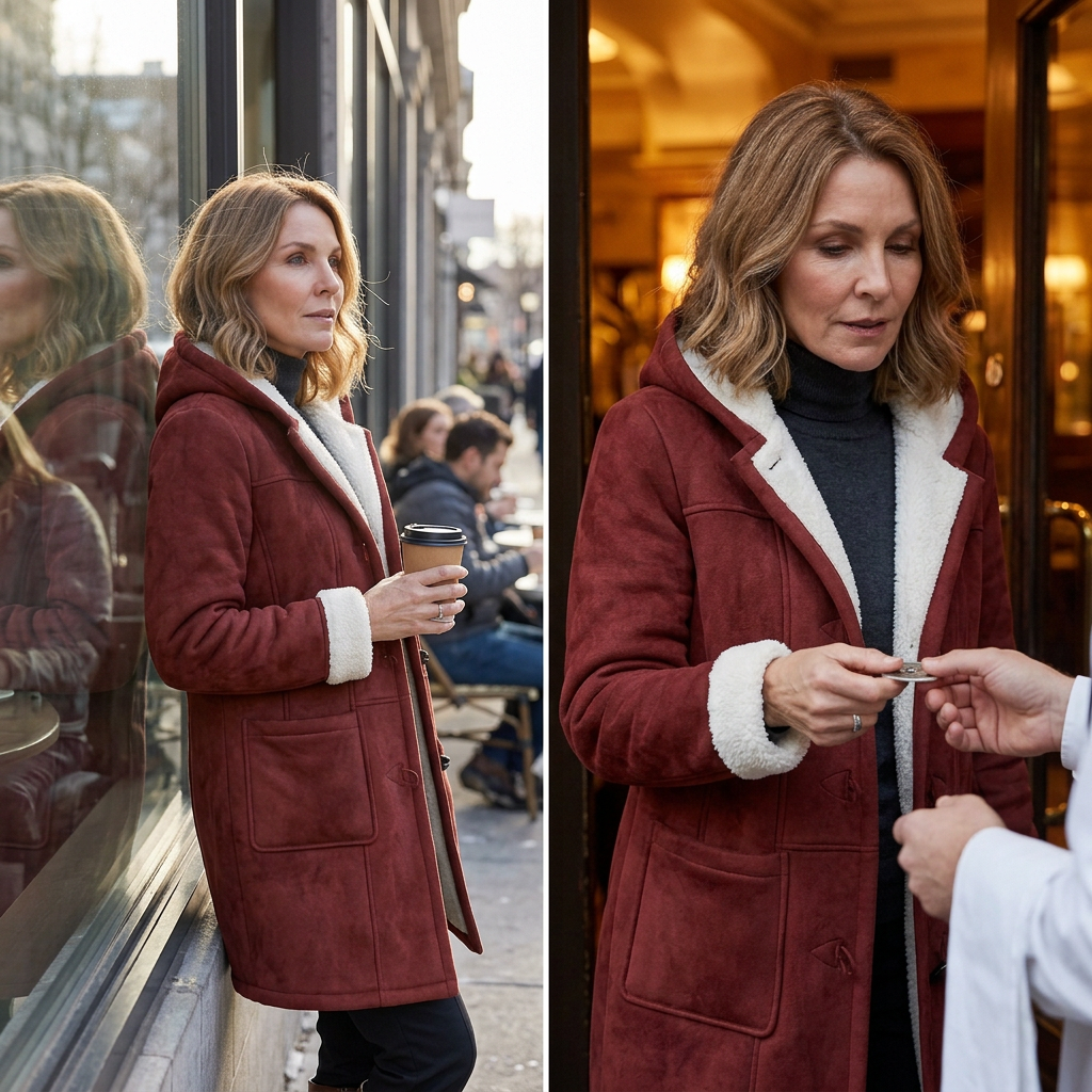 Nadia Anastasi™ Cappotto elegante con cappuccio per look invernali