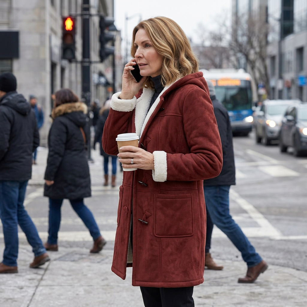 Nadia Anastasi™ Cappotto elegante con cappuccio per look invernali
