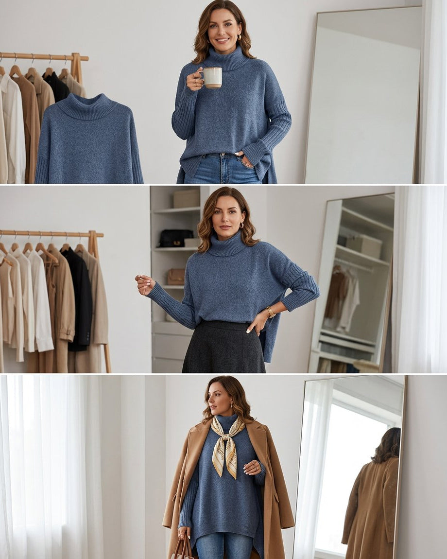 Nadia Antinori™ Morbido maglione a collo alto per un'eleganza avvolgente