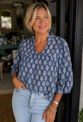 Nadia Corradini™ Blusa stampata fluida per uno stile senza sforzo