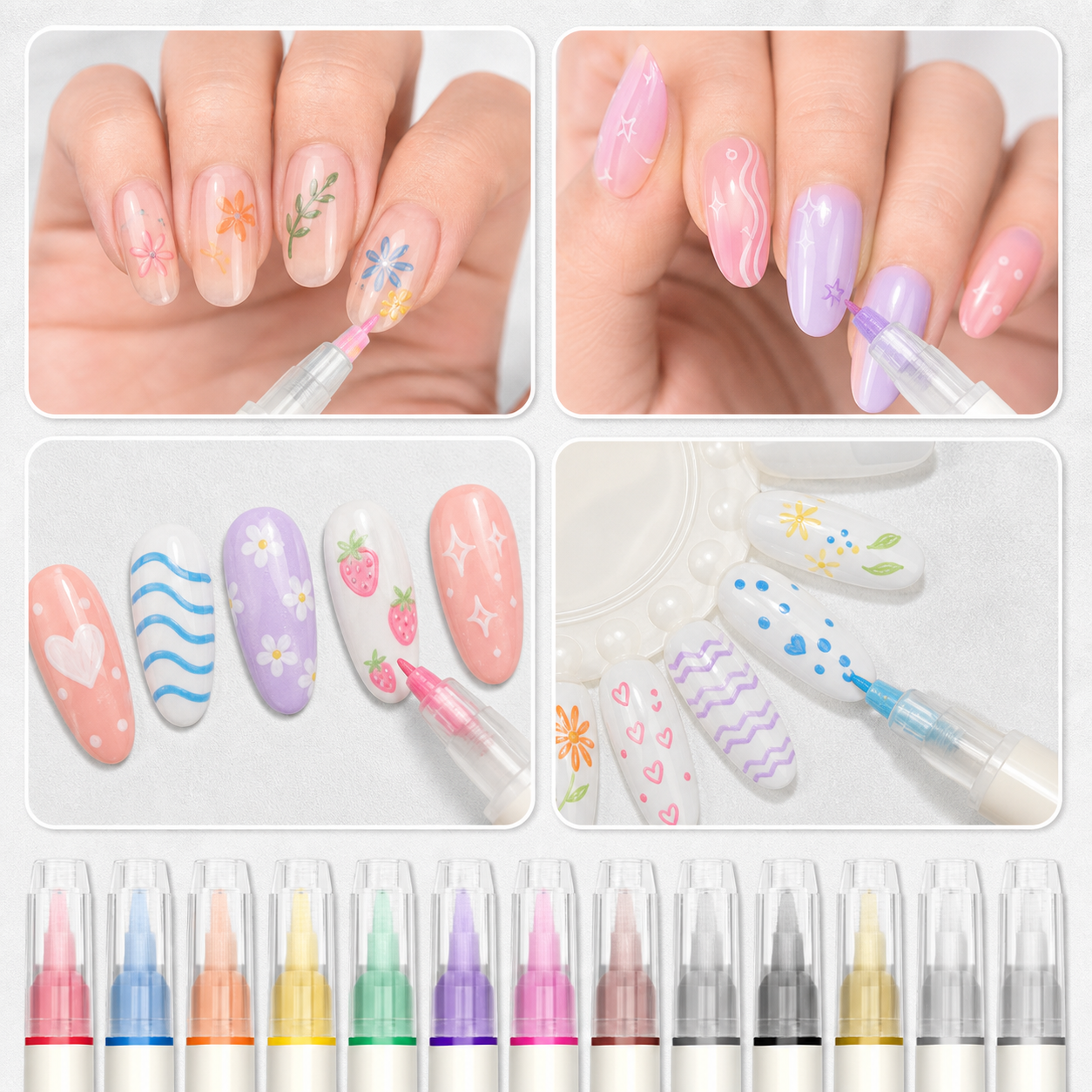 NailScribe Pro™ Penne per nail art con punta fine