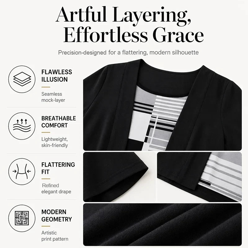 Natalia Bentivoglio™ Blusa color block per uno stile senza sforzo