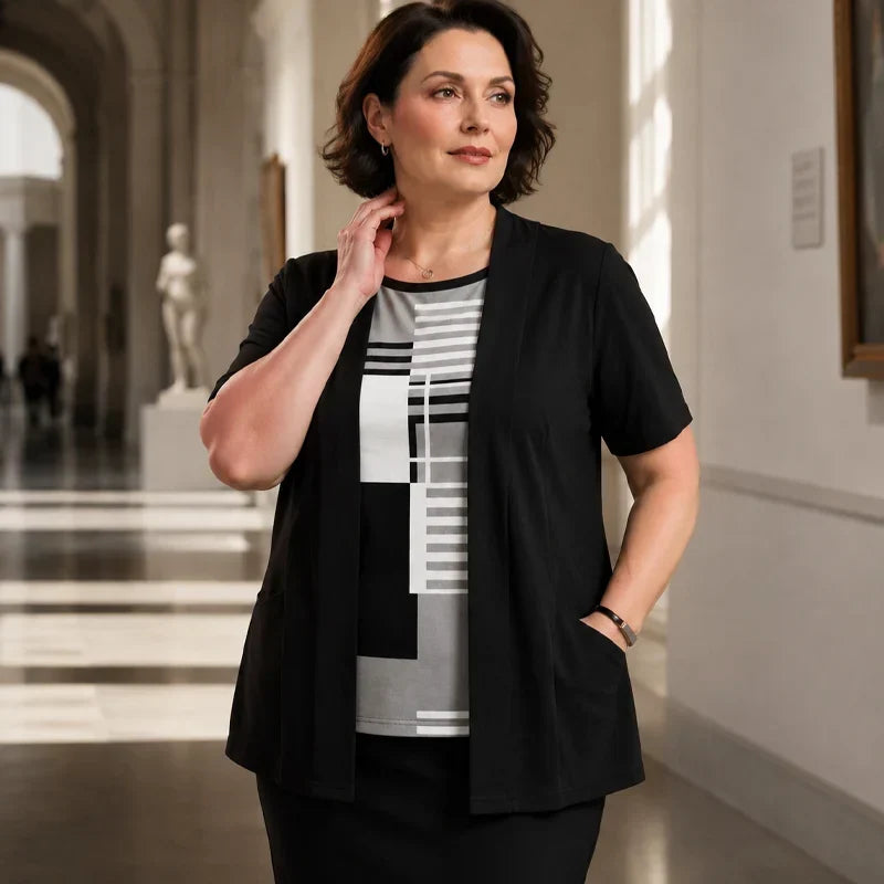 Natalia Bentivoglio™ Blusa color block per uno stile senza sforzo