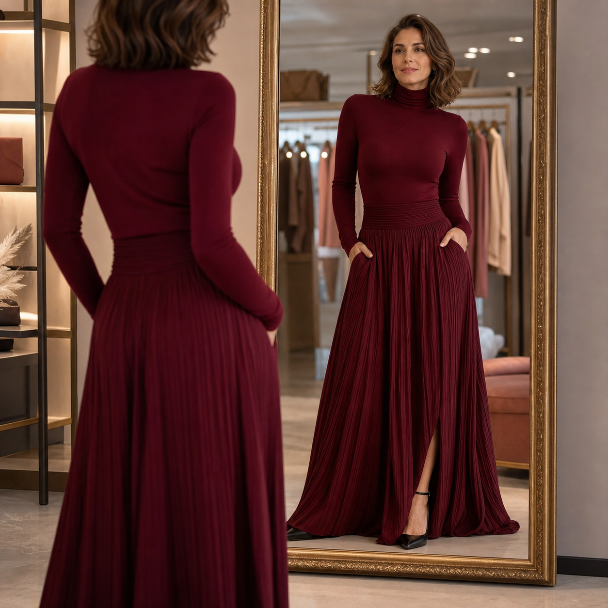 Natalia Berardi™ Gonna maxi a vita alta elegante per ogni occasione