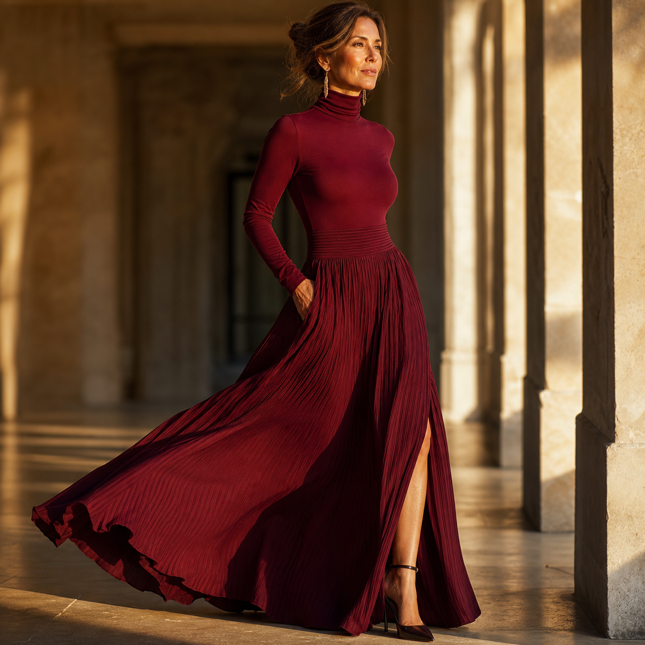 Natalia Berardi™ Gonna maxi a vita alta elegante per ogni occasione