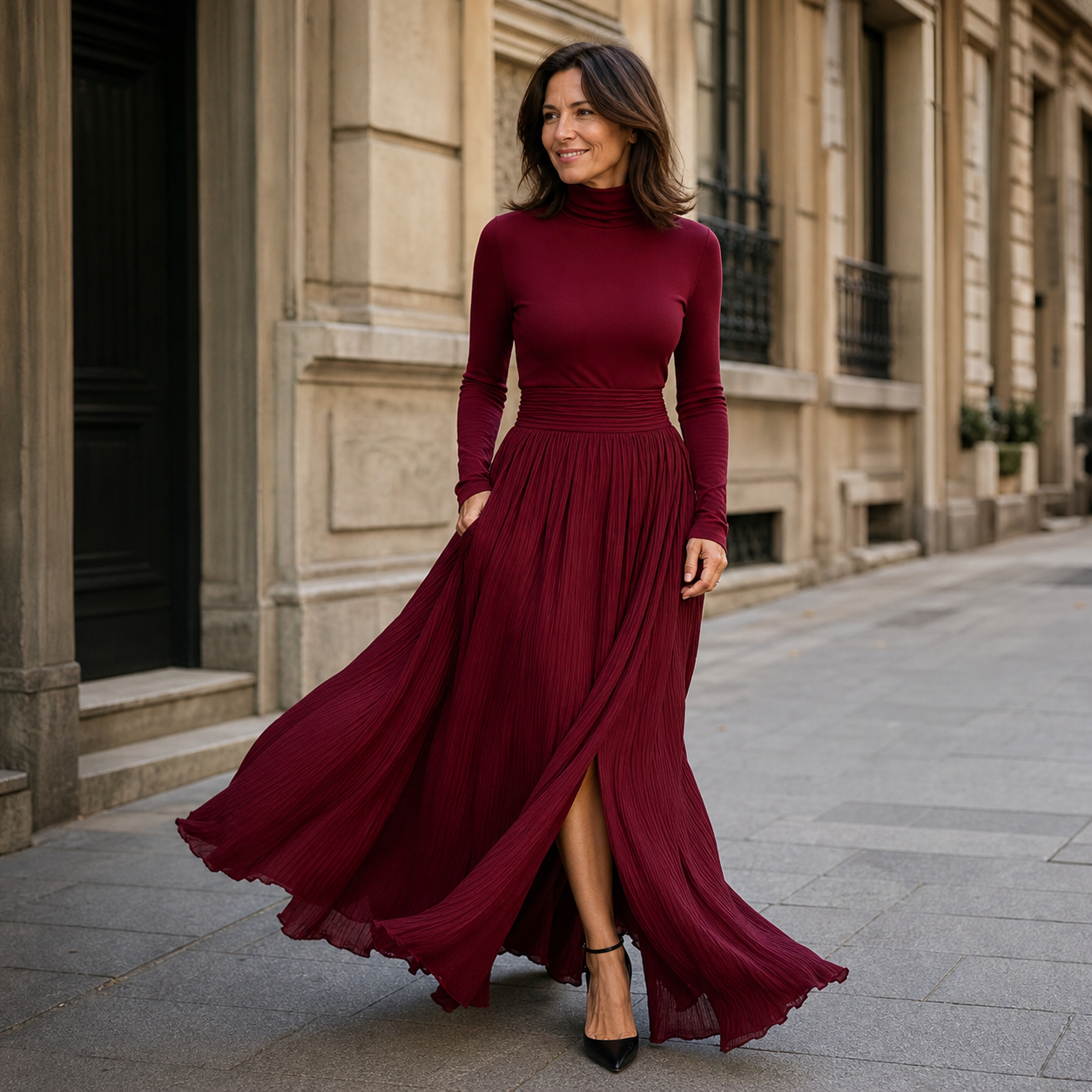 Natalia Berardi™ Gonna maxi a vita alta elegante per ogni occasione