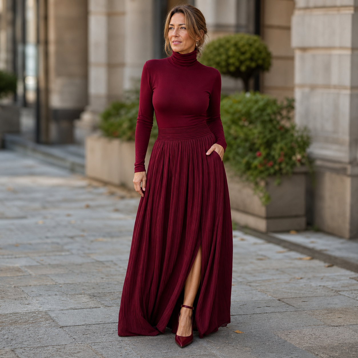 Natalia Berardi™ Gonna maxi a vita alta elegante per ogni occasione