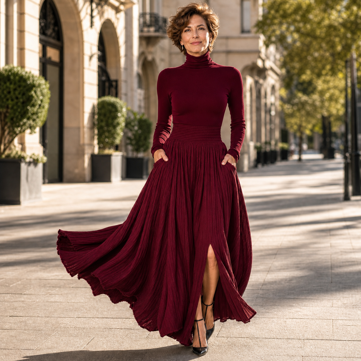 Natalia Berardi™ Gonna maxi a vita alta elegante per ogni occasione