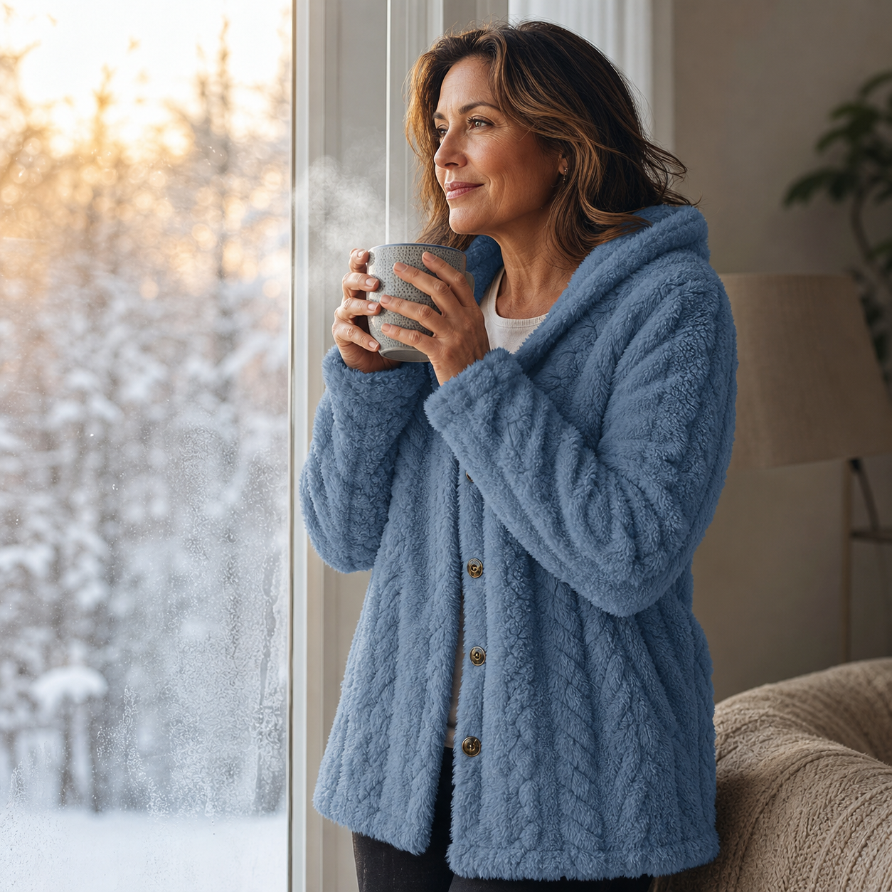 Natalia Bergonzi™ Giacca con cappuccio per uno stile caldo e ricercato