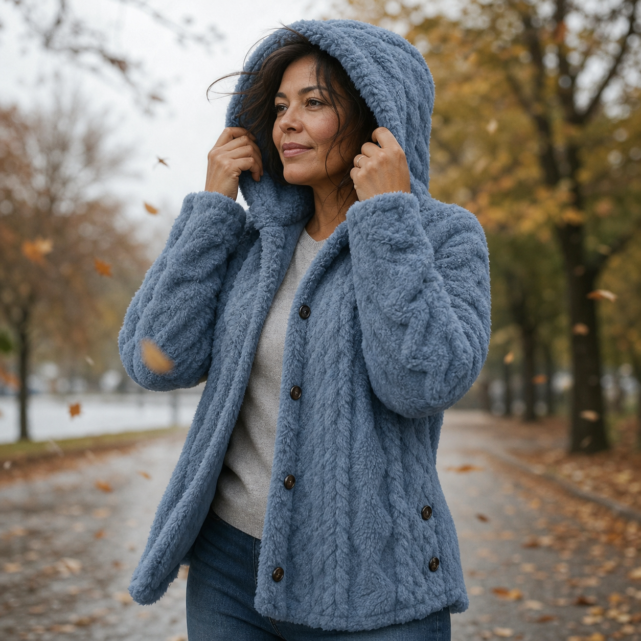 Natalia Bergonzi™ Giacca con cappuccio per uno stile caldo e ricercato