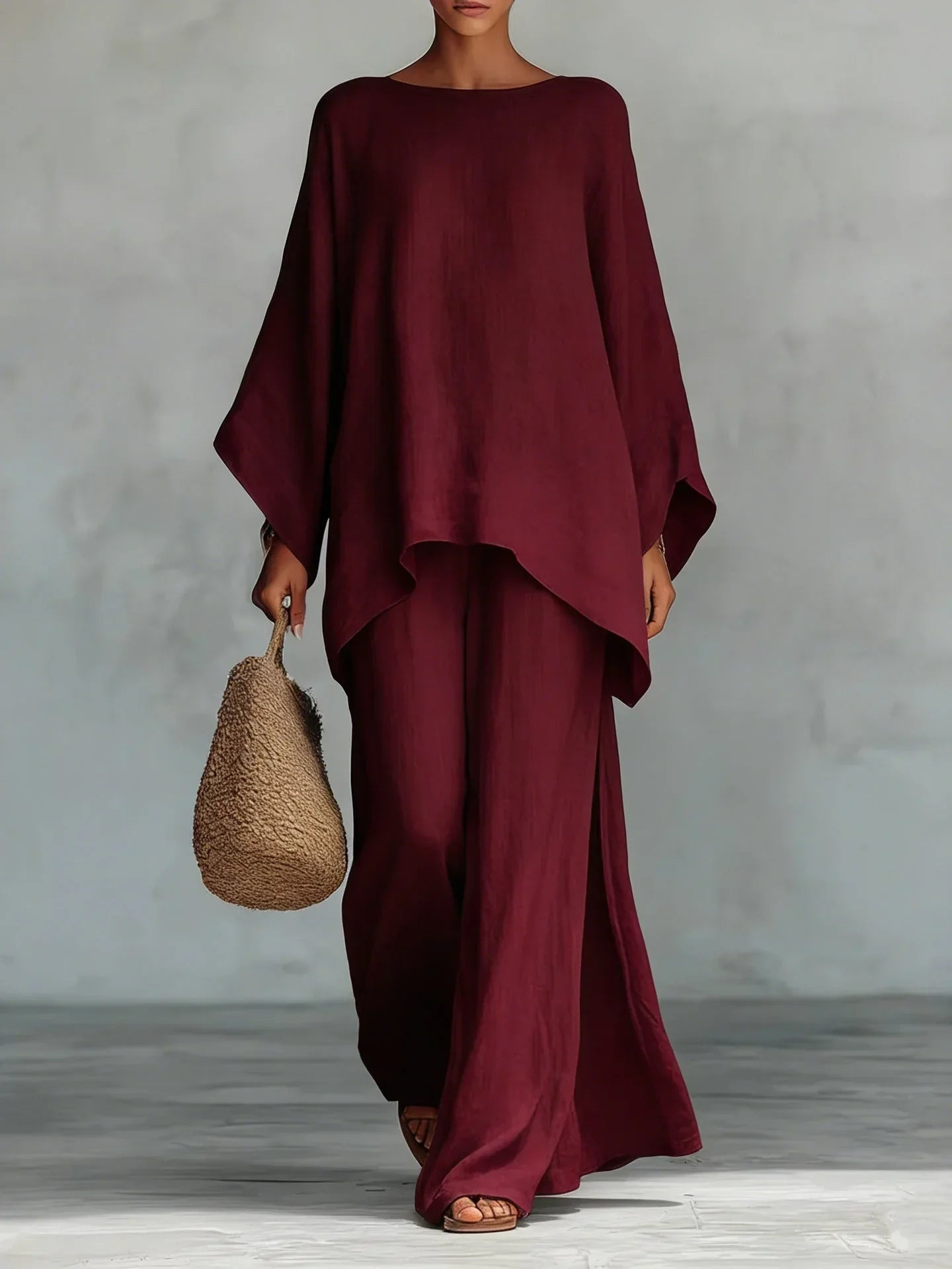 Nicoletta Ridolfi™ Coordinato blusa e pantaloni dal look senza sforzo