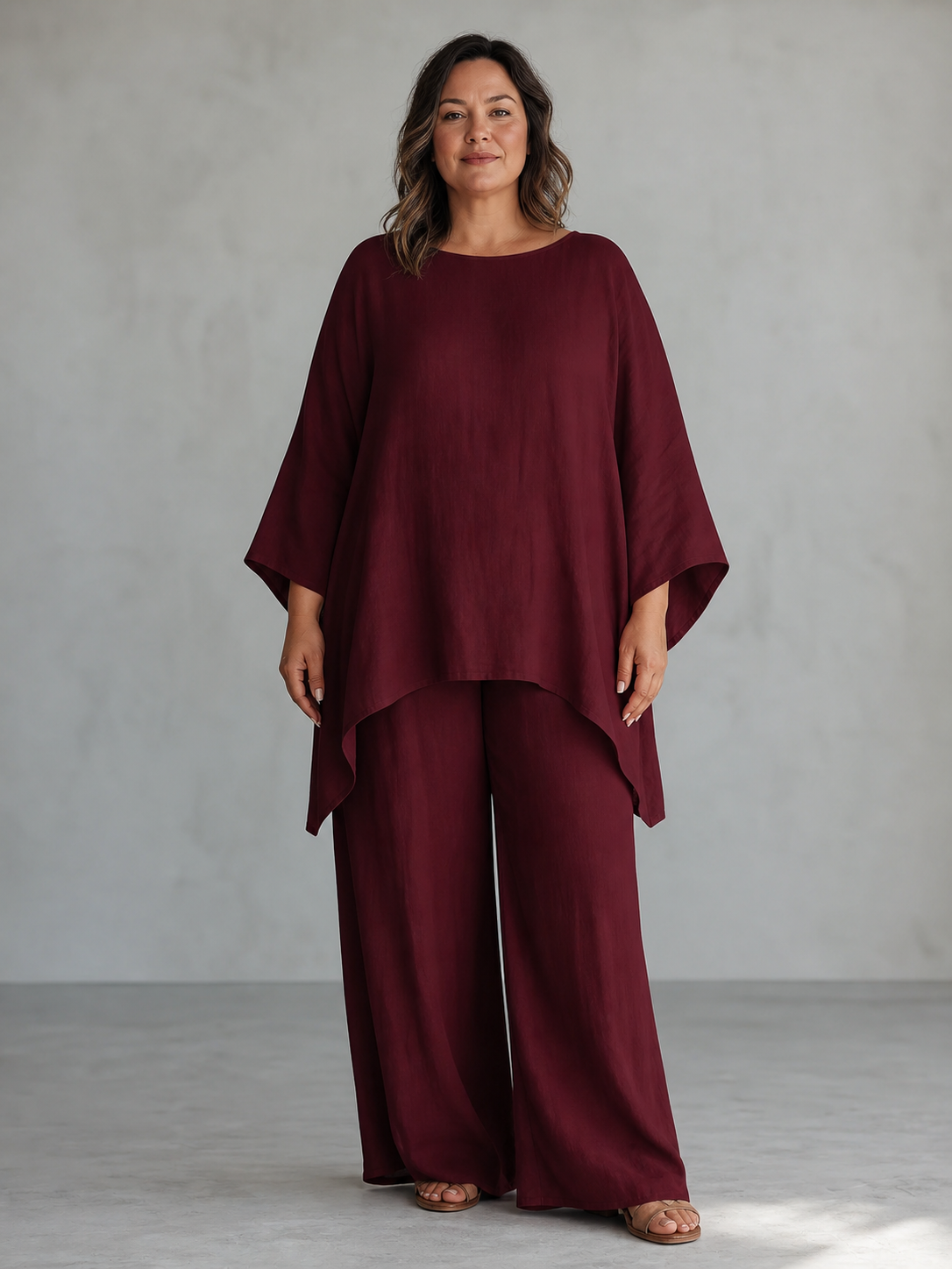 Nicoletta Ridolfi™ Coordinato blusa e pantaloni dal look senza sforzo