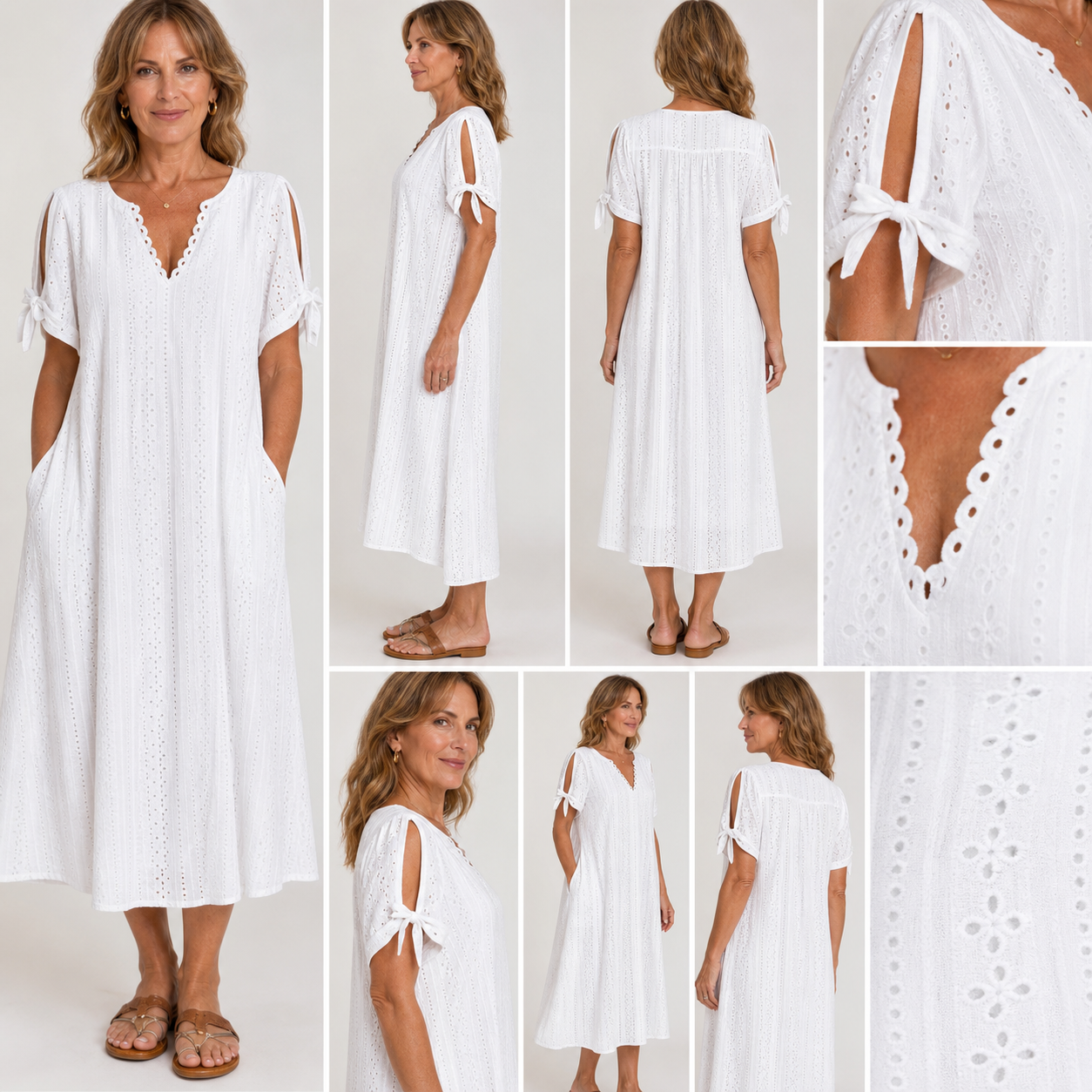 Ninetta Cossiga™ Abito elegante con scollo a V e cut-out per le giornate calde