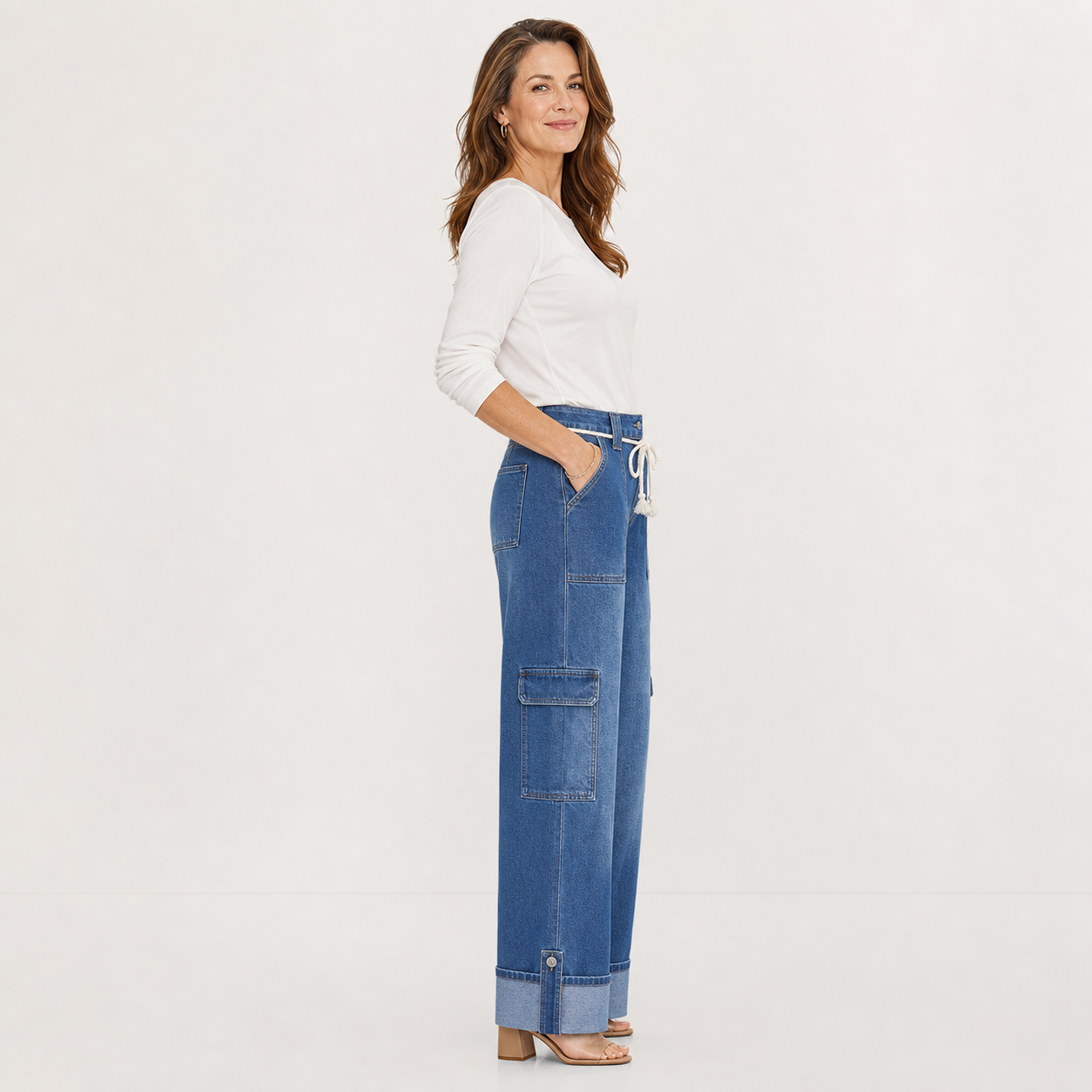 Novella Trecastelli™ Pantaloni cargo a gamba larga per il comfort quotidiano