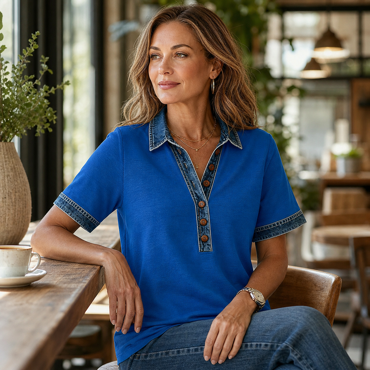 Odilia Tassinari™ Blusa con colletto valorizzante per uno stile senza sforzo