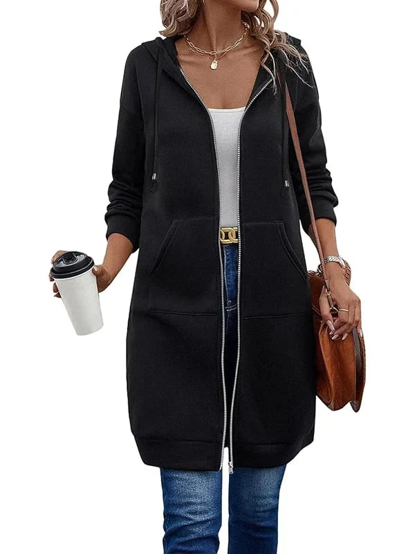 Olga Andreotti™ Felpa con zip foderata e tasche