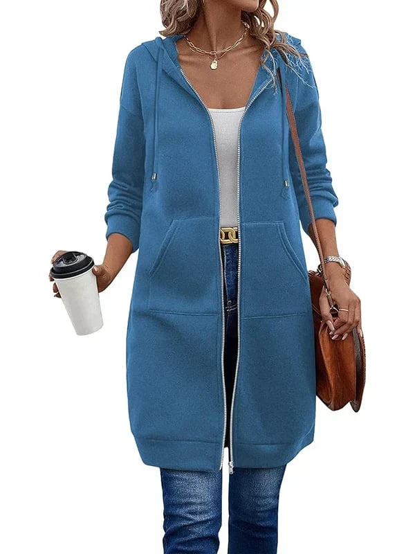 Olga Andreotti™ Felpa con zip foderata e tasche